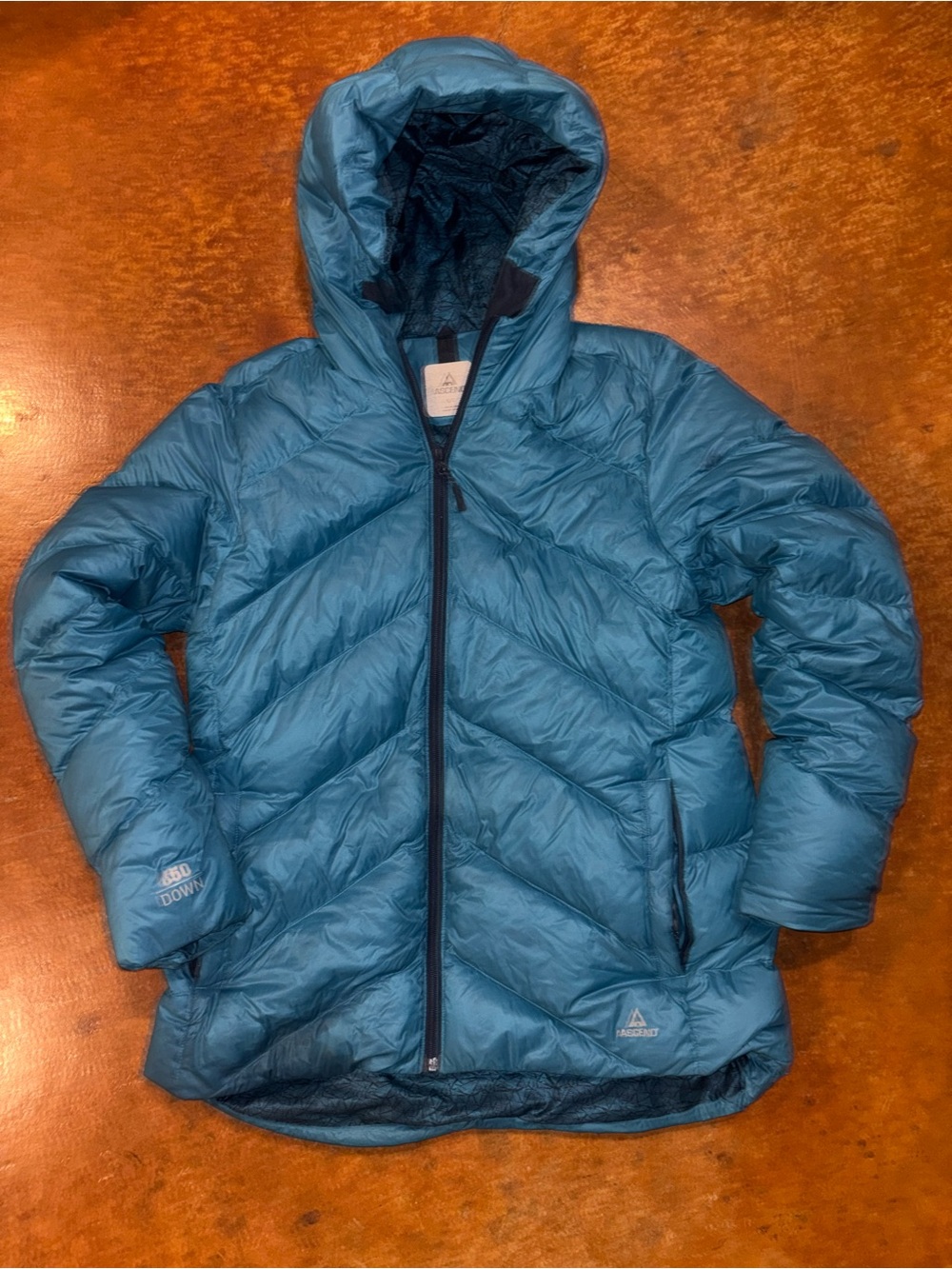 Ascend Teal Hooded Puffer Jacket for Kids